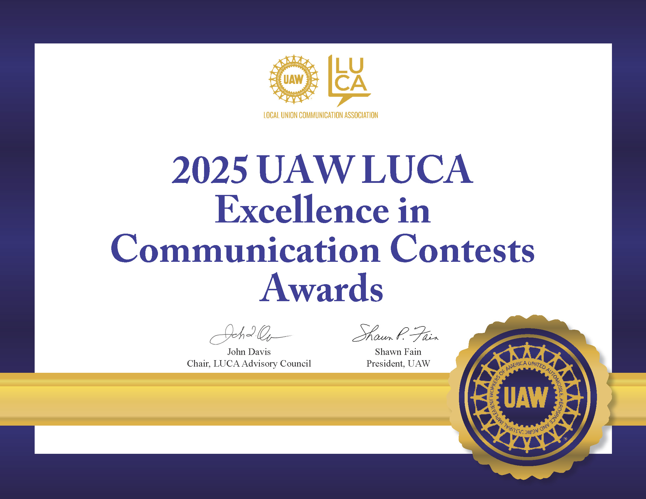 2025 LUCA Contest Award Winners