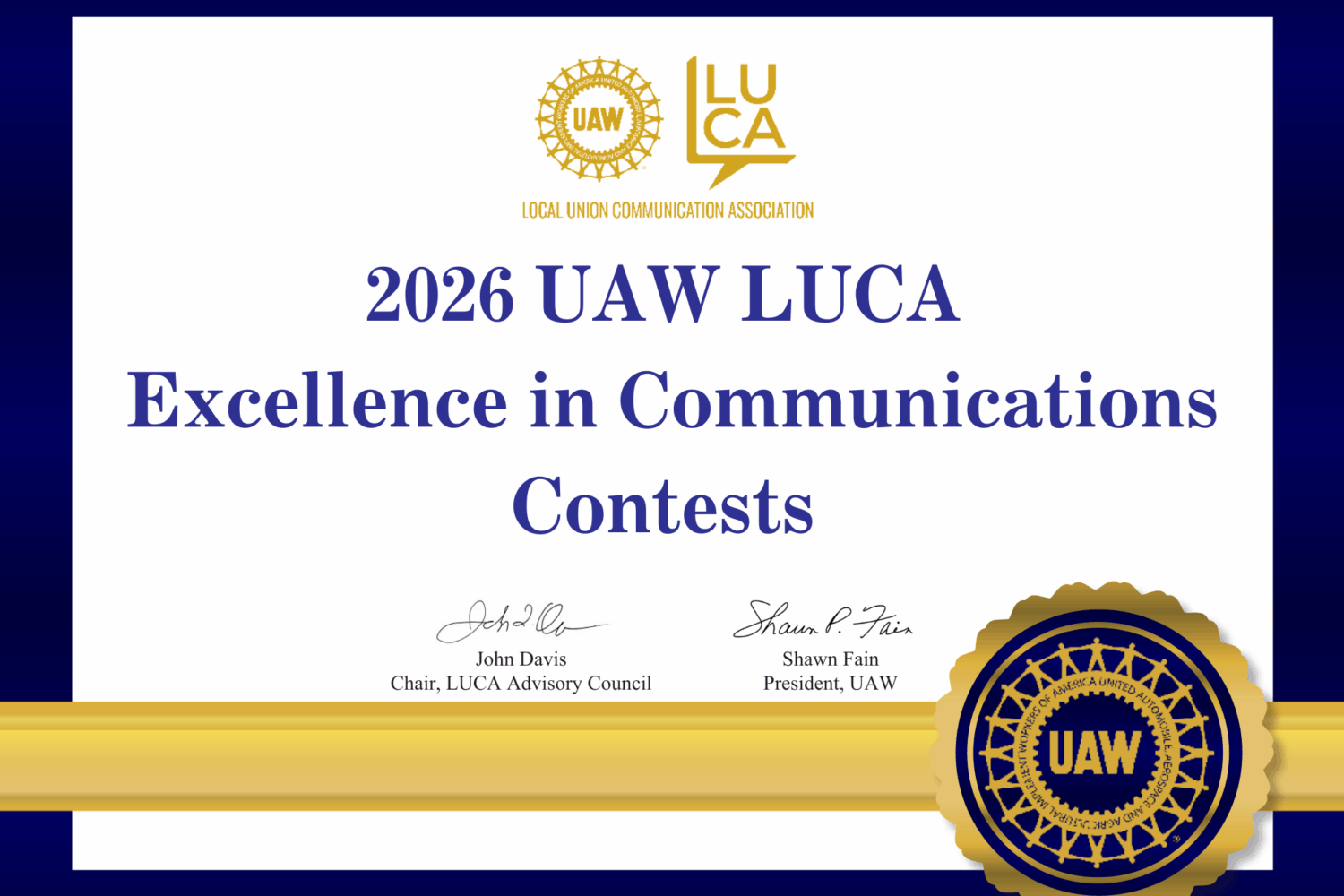 2026 UAW-LUCA Excellence in Communications Contests